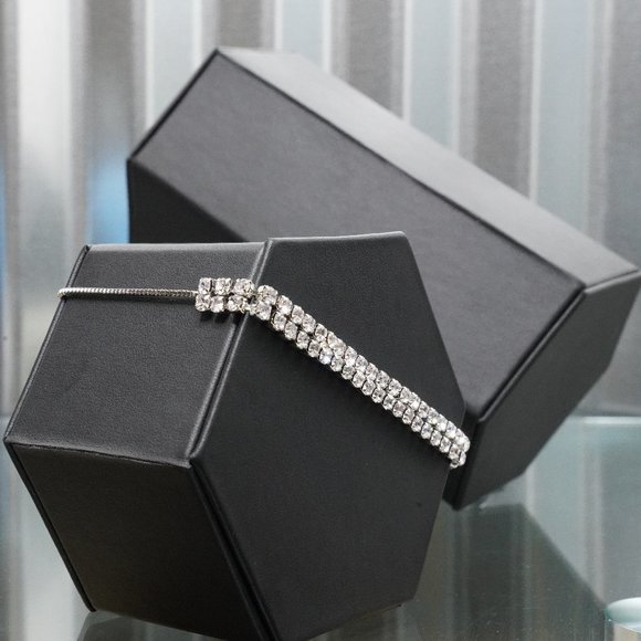 Silver Slider Tennis Bracelet - Picture 1 of 5